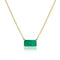 limited edition special elongated-cut emerald in minimalist east-west 18k yellow gold setting <span class='visuallyhidden'>Call, text 323-404-2959 for shop help.</span>
