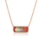 one of a kind banded tourmaline east-west pendant necklace with champagne diamonds in rose gold <span class='visuallyhidden'>Call, text 323-404-2959 for shop help.</span>