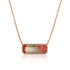 one of a kind banded tourmaline east-west pendant necklace with champagne diamonds in rose gold <span class='visuallyhidden'>Call, text 323-404-2959 for shop help.</span>