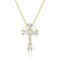 Dominique Cohen 2ct limited edition textural baguette sunburst diamond cross pendant necklace <span class='visuallyhidden'>Call, text 323-404-2959 for shop help.</span>