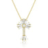 Dominique Cohen 2ct limited edition textural baguette sunburst diamond cross pendant necklace <span class='visuallyhidden'>Call, text 323-404-2959 for shop help.</span>