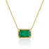 rectangular emerald choker trimmed in yellow diamonds and set in 18k yellow gold <span class='visuallyhidden'>Call, text 323-404-2959 for shop help.</span>
