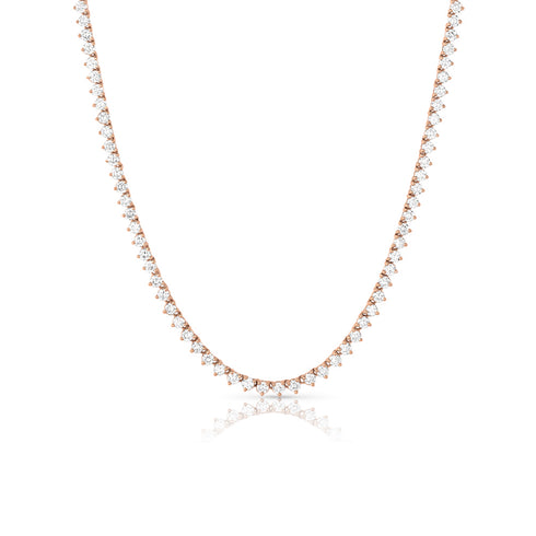lovely classic three-prong tennis necklace setting for ultimate shine<span class='visuallyhidden'>; shop help at 760-978-9297.</span>