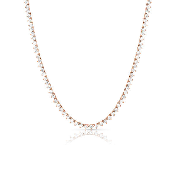 lovely classic three-prong tennis necklace setting for ultimate shine<span class='visuallyhidden'>; shop help at 760-978-9297.</span>