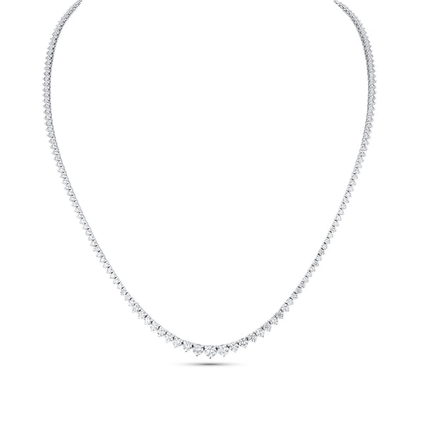 Dominique Cohen white gold riviera tennis necklace, nearly 7 carats of sparkle<span class='visuallyhidden'>; shop help at 760-978-9297.</span>