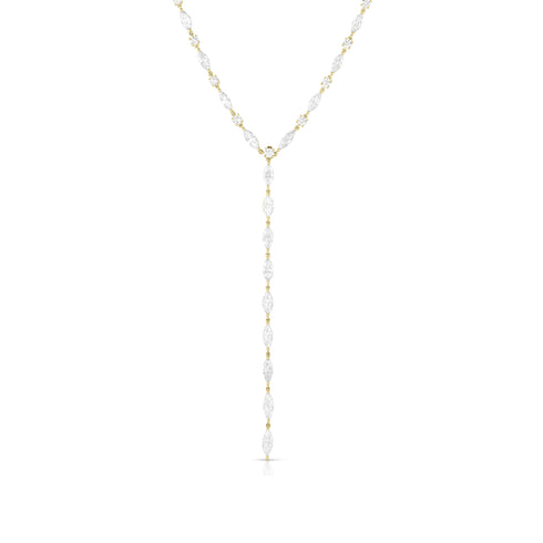Dominique Cohen one of a kind marquise diamonds tennis choker with detachable lariat<span class='visuallyhidden'>; shop help at 760-978-9297.</span>