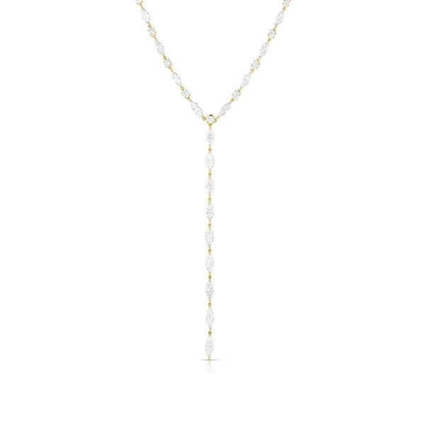 Dominique Cohen one of a kind marquise diamonds tennis choker with detachable lariat<span class='visuallyhidden'>; shop help at 760-978-9297.</span>