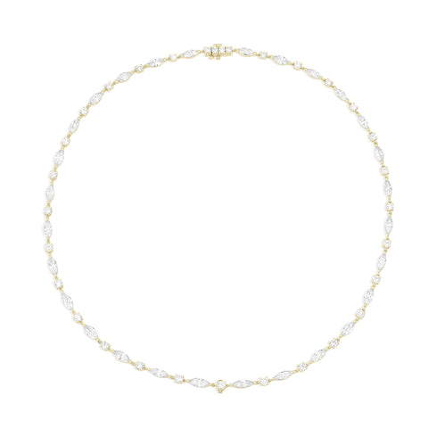 the marquise diamond tennis choker component with the lariat detached<span class='visuallyhidden'>; shop help at 760-978-9297.</span>