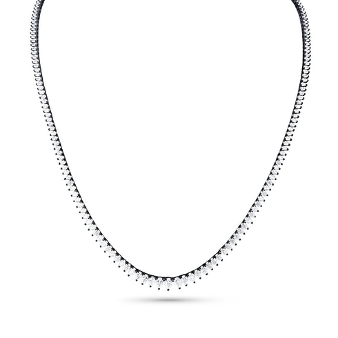petite pear-cut riviera tennis necklace, in 18k black gold <span class='visuallyhidden'>Call, text 323-404-2959 for shop help.</span>