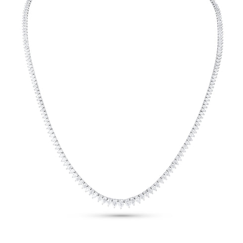 petite pear-cut riviera tennis necklace, in 18k white gold <span class='visuallyhidden'>Call, text 323-404-2959 for shop help.</span>