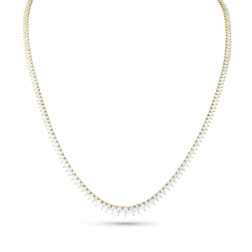 petite pear-cut riviera tennis necklace, in 18k yellow gold <span class='visuallyhidden'>Call, text 323-404-2959 for shop help.</span>