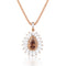 Dominique Cohen cognac diamond and white diamond sunburst pendant necklace <span class='visuallyhidden'>Call, text 323-404-2959 for shop help.</span>