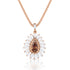 Dominique Cohen cognac diamond and white diamond sunburst pendant necklace <span class='visuallyhidden'>Call, text 323-404-2959 for shop help.</span>