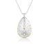 one of a kind lemon yellow diamond and white diamond 18k white gold teardrop shield pendant necklace by Dominique Cohen <span class='visuallyhidden'>Text, phone 323-404-2959 for shopping help.</span>