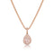 rose gold natural fancy pink diamond pear shape pendant necklace with double halo <span class='visuallyhidden'>Text, phone 323-404-2959 for shopping help.</span>