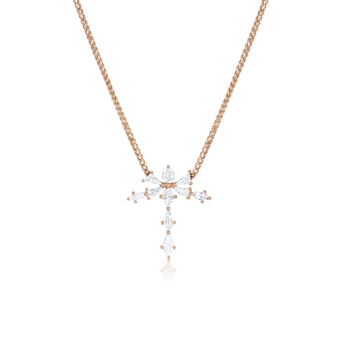 one of a kind diamond dragonfly pendant necklace (16-18in) in rose gold <span class='visuallyhidden'>Call, text 323-404-2959 for shop help.</span>