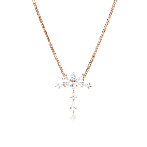 one of a kind diamond dragonfly pendant necklace (16-18in) in rose gold <span class='visuallyhidden'>Call, text 323-404-2959 for shop help.</span>