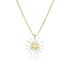 Dominique Cohen yellow and white diamond artful sunburst pendant necklace <span class='visuallyhidden'>Call, text 323-404-2959 for shop help.</span>