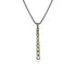 Dominique Cohen one of a kind mixed shapes vertical bar in yellow to white diamonds and 18k black gold<span class='visuallyhidden'>; shop help at 760-978-9297.</span>