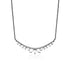 petite diamond feather bar layering choker, <br>in 18k black gold, <br>18 inch (adjustable), <br>1.59ct
