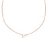 diamond east-west pear-cut delicate choker,<br>in 18k rose gold, <br>18 inch (adjustable), <br>0.5ct
