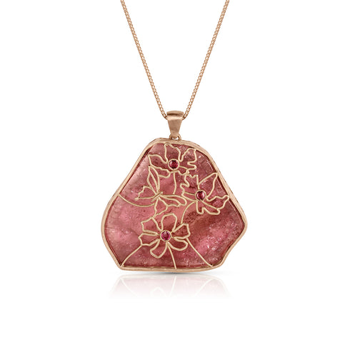 her 18k rose gold floral reverse is both beautiful and shows through her translucence<span class='visuallyhidden'>; shop help at 760-978-9297.</span>