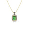 Dominique Cohen AAA green tourmaline and diamond vintage-style pendant necklace in yellow and blackened golds<span class='visuallyhidden'>; shop help at 760-978-9297.</span>