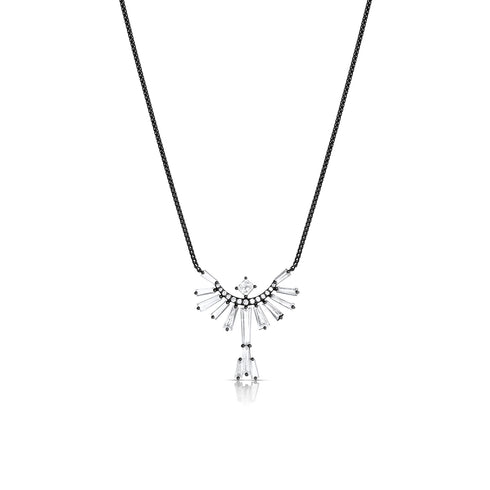 Dominique Cohen tapered diamonds grande thunderbird black gold pendant necklace<span class='visuallyhidden'>; shop help at 760-978-9297.</span>