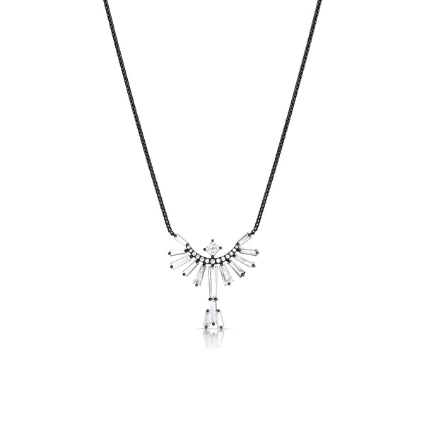 Dominique Cohen tapered diamonds grande thunderbird black gold pendant necklace<span class='visuallyhidden'>; shop help at 760-978-9297.</span>