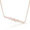 champagne diamond princess cut stagger bar pendant necklace, <br>in 18k rose gold, <br>22 inch (adjustable), <br>1.9ct