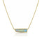 australian opal, yellow diamond east-west bar necklace,<br>in 18k yellow gold,<br>18 inch (adjustable)