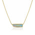 australian opal, yellow diamond east-west bar necklace,<br>in 18k yellow gold,<br>18 inch (adjustable)