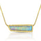 Dominique Cohen Australian opal + yellow diamond east-west 18k gold pendant necklace<span class='visuallyhidden'>; shop help at 760-978-9297.</span>