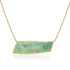 Dominique Cohen rough emerald + mosaic diamond east-west bar pendant necklace in 18k gold<span class='visuallyhidden'>; shop help at 760-978-9297.</span>