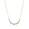 Dominique Cohen ombre green-to-blue sapphire ovals bezel bar layering choker in yellow gold<span class='visuallyhidden'>; shop help at 760-978-9297.</span>