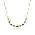 Dominique Cohen ombre green-to-blue sapphire ovals bezel bar layering choker in yellow gold<span class='visuallyhidden'>; shop help at 760-978-9297.</span>
