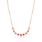 Dominique Cohen ombre orange sapphire oval bezels 18in layering choker in 18k rose gold<span class='visuallyhidden'>; shop help at 760-978-9297.</span>
