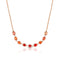 Dominique Cohen ombre orange sapphire oval bezels 18in layering choker in 18k rose gold<span class='visuallyhidden'>; shop help at 760-978-9297.</span>