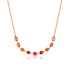 Dominique Cohen ombre orange sapphire oval bezels 18in layering choker in 18k rose gold<span class='visuallyhidden'>; shop help at 760-978-9297.</span>