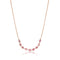 Dominique Cohen ombre pink sapphire ovals bezel bar layering choker in rose gold<span class='visuallyhidden'>; shop help at 760-978-9297.</span>