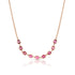 Dominique Cohen ombre pink sapphire ovals bezel bar layering choker in rose gold<span class='visuallyhidden'>; shop help at 760-978-9297.</span>