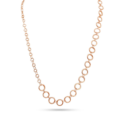 Dominique Cohen grande vintage round link, bamboo link chain in 18k rose gold<span class='visuallyhidden'>; shop help at 760-978-9297.</span>