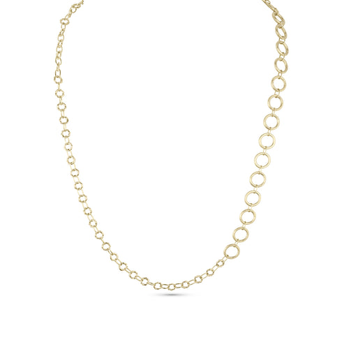 Dominique Cohen grande vintage round link, bamboo link chain in 18k yellow gold<span class='visuallyhidden'>; shop help at 760-978-9297.</span>