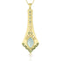 Dominique Cohen one of a kind 18k gold swag pendant necklace with aquamarine, diamonds + green and yellow sapphires<span class='visuallyhidden'>; shop help at 760-978-9297.</span>
