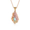 Dominique Cohen opal + sapphire ombré freeform petite shield pendant necklace, up close<span class='visuallyhidden'>; shop help at 760-978-9297.</span>