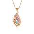 Dominique Cohen opal + sapphire ombré freeform petite shield pendant necklace, up close<span class='visuallyhidden'>; shop help at 760-978-9297.</span>