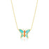 Dominique Cohen one of a kind australian opal, diamond, and orange sapphire pendant necklace in 18k gold<span class='visuallyhidden'>; shop help at 760-978-9297.</span>