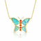 Dominique Cohen one of a kind Australian opal, diamond, and orange sapphire pendant necklace in 18k gold<span class='visuallyhidden'>; shop help at 760-978-9297.</span>