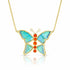 Dominique Cohen one of a kind Australian opal, diamond, and orange sapphire pendant necklace in 18k gold<span class='visuallyhidden'>; shop help at 760-978-9297.</span>