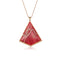 TO DO rhodocrosite, diamond, yellow diamond, champagne diamond mountain pendant necklace,<br>in 18k rose gold,<br>28 inch (adjustable),<br>1.25.ct